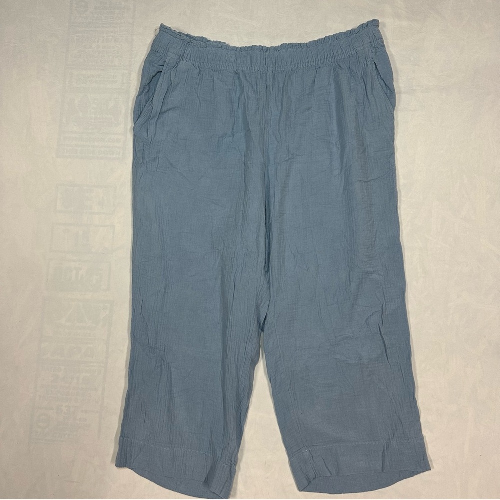 H&M 100% Cotton cropped baggy Muslin Pants Womens XXL